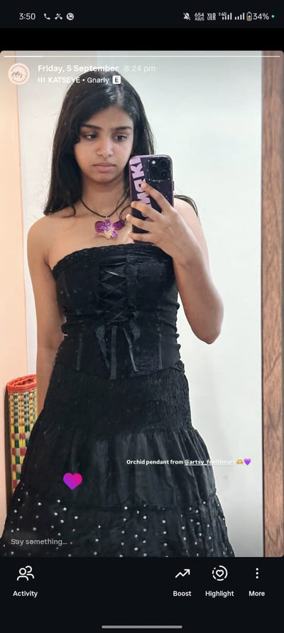 Customer wearing jewelry