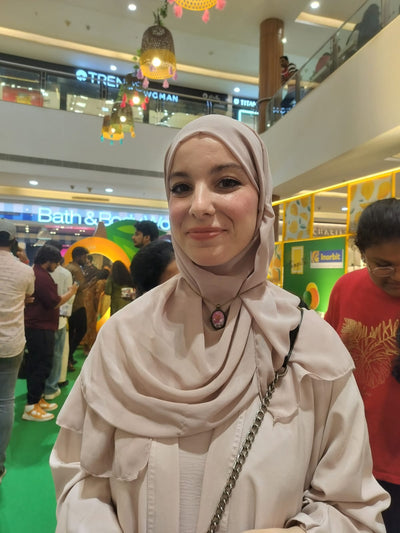 Customer wearing jewelry